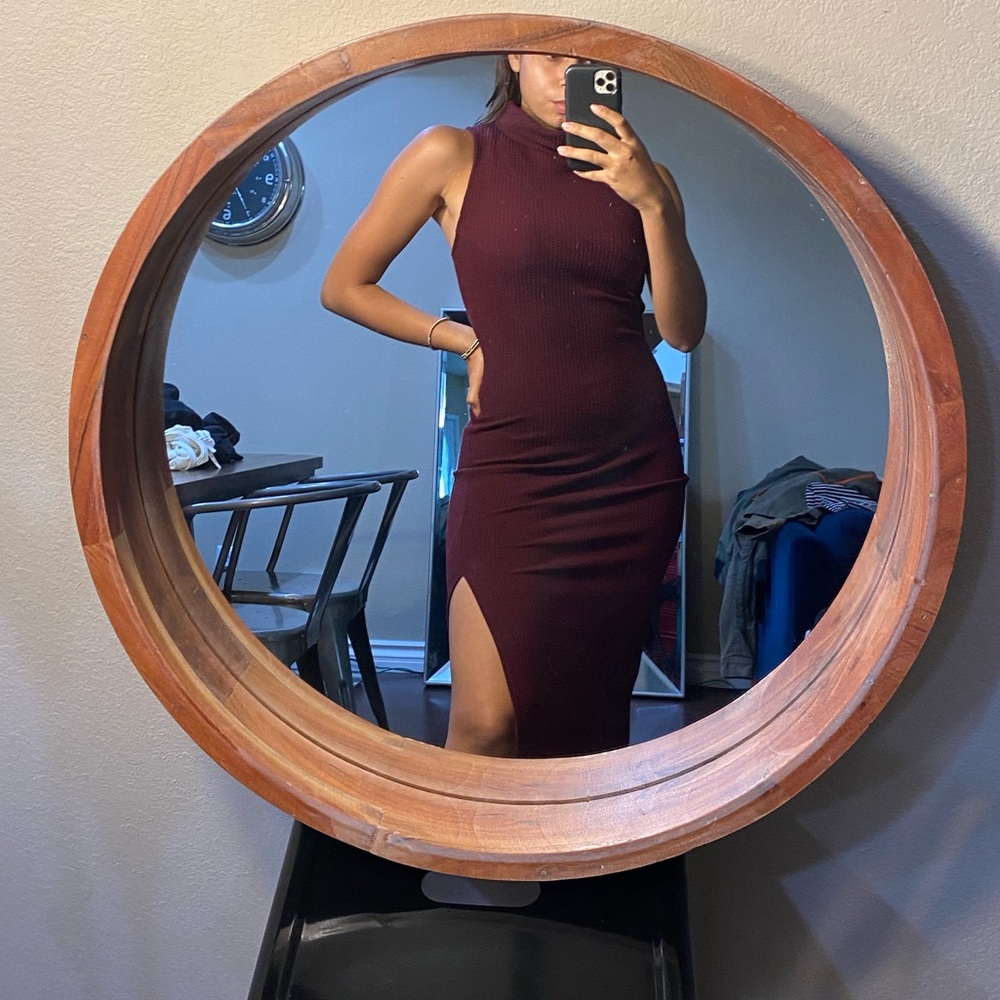 Turtleneck maxi dress